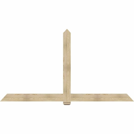 Ekena Millwork Eugene Rough Sawn Timber Gable Bracket, Douglas Fir, 108"W x 58"H x 4"D x 6"F, 13/12 Pitch GBW108X58X0406EUG00RDF